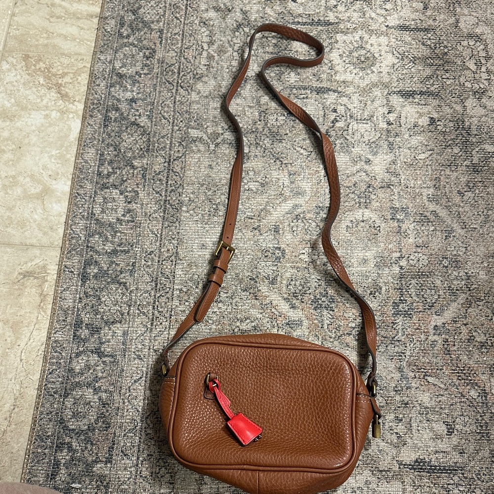 J. Crew Tan Leather Crossbody Bag - Picture 8 of 12